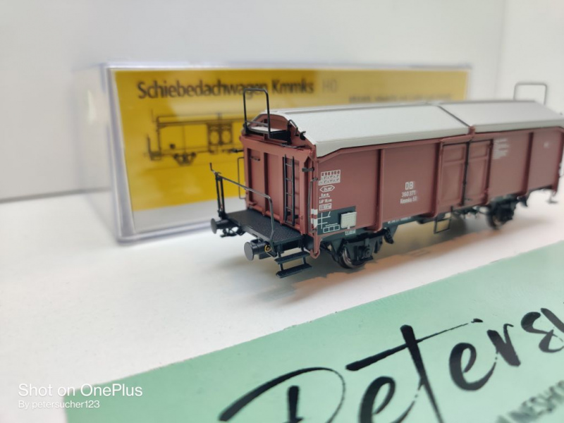 Brawa H0 DC 48609 Schiebedachwagen / Kmmks51 / NEM / DB / OVP