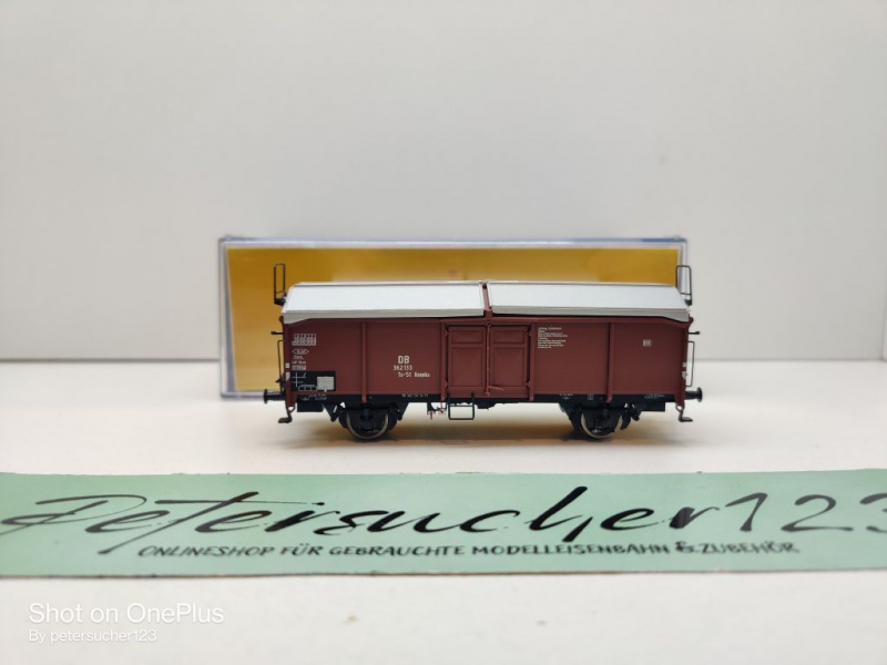 Brawa H0 DC 48627 Gedeckter Güterwagen / Ts-51 Kmmks / NEM / DB / OVP