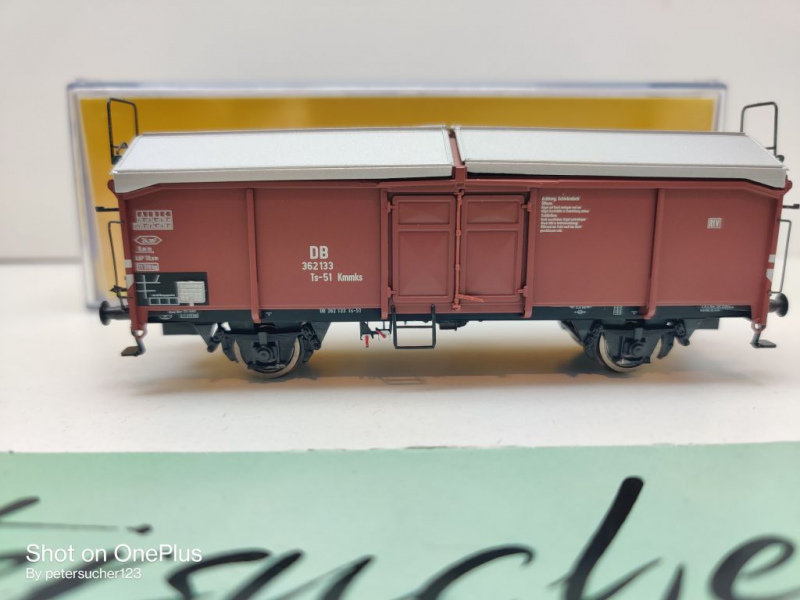 Brawa H0 DC 48627 Gedeckter Güterwagen / Ts-51 Kmmks / NEM / DB / OVP