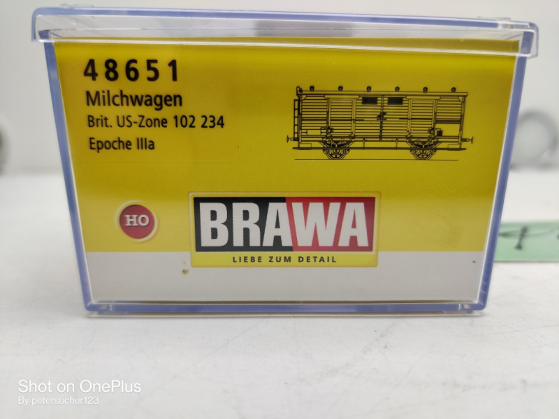 Brawa H0 DC 48651 Milchwagen Brit. US-Zone / OVP