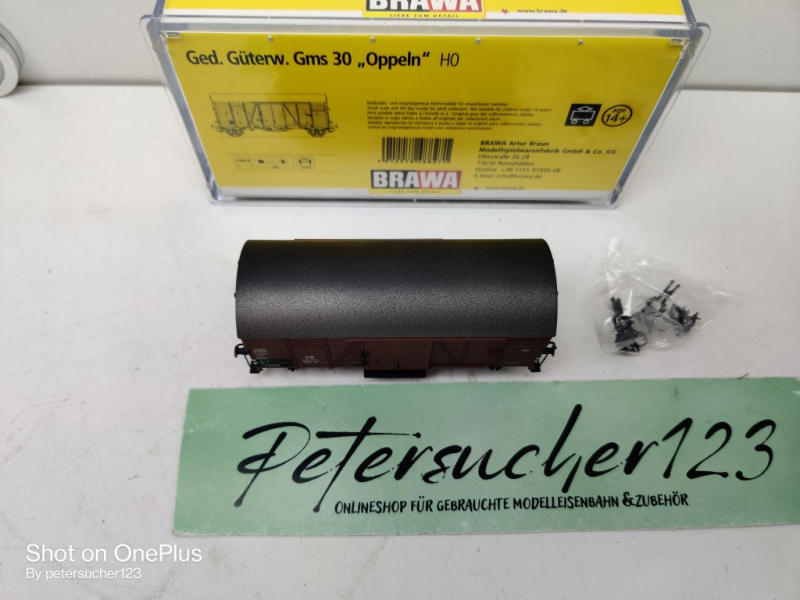 Brawa H0 DC 48827 Gedeckter Güterwagen Gmrs 30 "Oppeln"/ DB /OVP