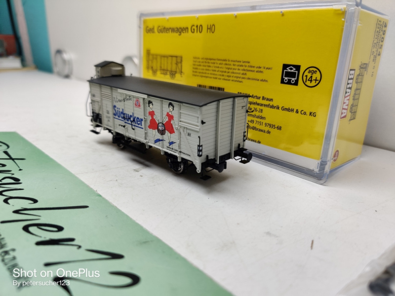 Brawa H0 DC 49054 Gedeckter Güterwagen G10 / Südzucker / DB / OVP