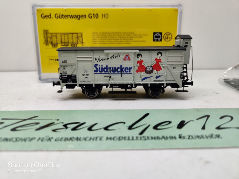 Brawa H0 DC 49054 Gedeckter Güterwagen G10 / Südzucker / DB / OVP