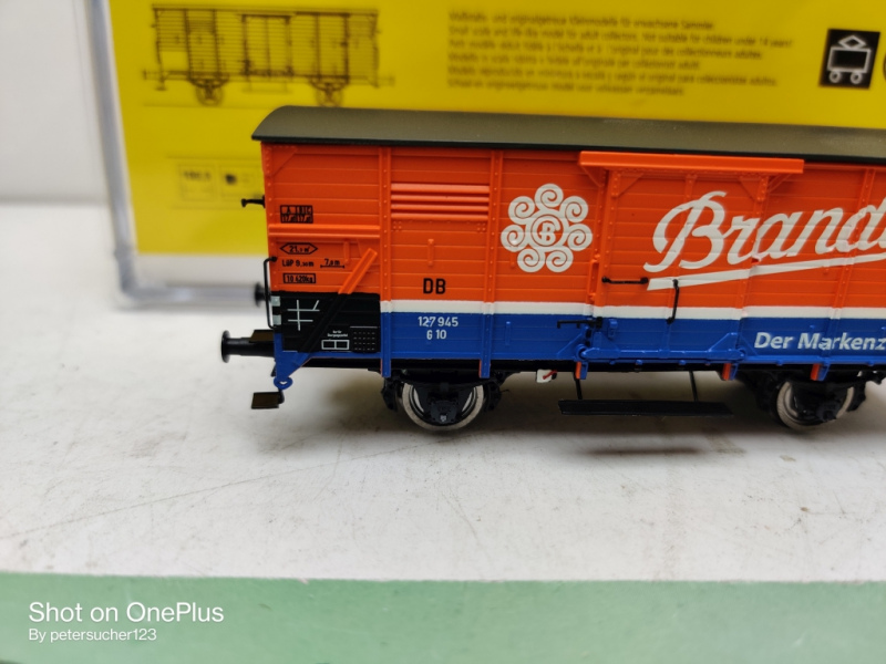 Brawa H0 DC 49076 Gedeckter Güterwagen G10 / Brandt / DB / OVP
