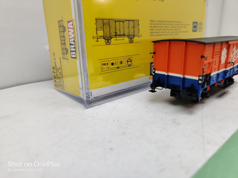 Brawa H0 DC 49076 Gedeckter Güterwagen G10 / Brandt / DB / OVP