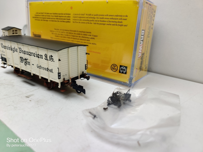 Brawa H0 DC 49737 Gedeckter Güterwagen Vereinigte Brauerei/ A. G. Wien / OVP