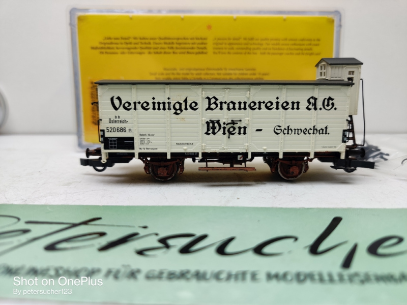 Brawa H0 DC 49737 Gedeckter Güterwagen Vereinigte Brauerei/ A. G. Wien / OVP