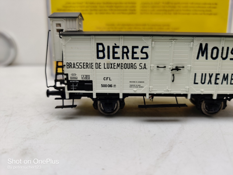 Brawa H0 DC 49758 Gedeckter Güterwagen Mousel Bieres / CFL /OVP