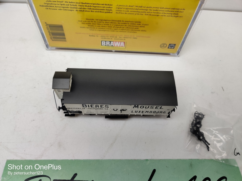 Brawa H0 DC 49758 Gedeckter Güterwagen Mousel Bieres / CFL /OVP
