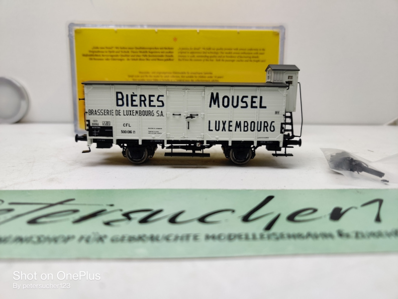 Brawa H0 DC 49758 Gedeckter Güterwagen Mousel Bieres / CFL /OVP