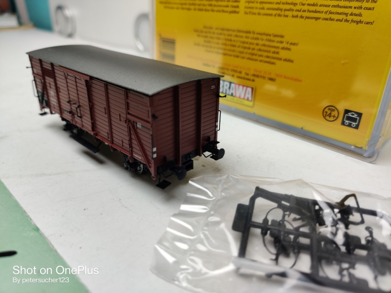 Brawa H0 DC 49790 Gedeckter Güterwagen Geh 10 / DB / OVP