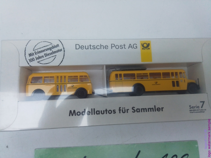 Brekina H0 / 1:87 / Serie 7 / 14194 / MAN MKN 460 Postbus mit Personenanhänger / OVP