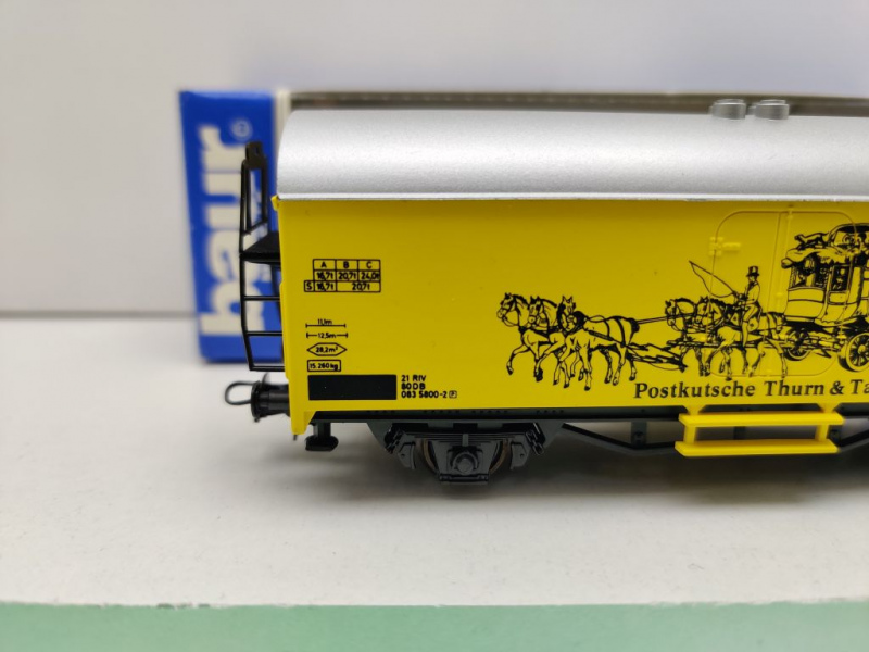Baur Modelle H0 DC Kühlwagen SoMo "500 J Post" Ibbhs / Roco-Basis / DB / OVP