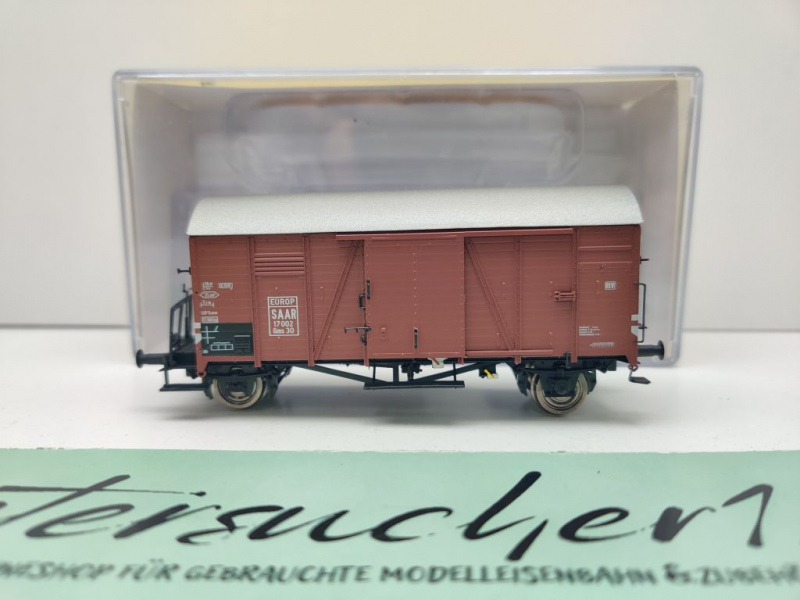 Brawa Modelle H0 DC 47973 ged. Güterwagen Gms30 / NEM / SAAR EUROP / OVP