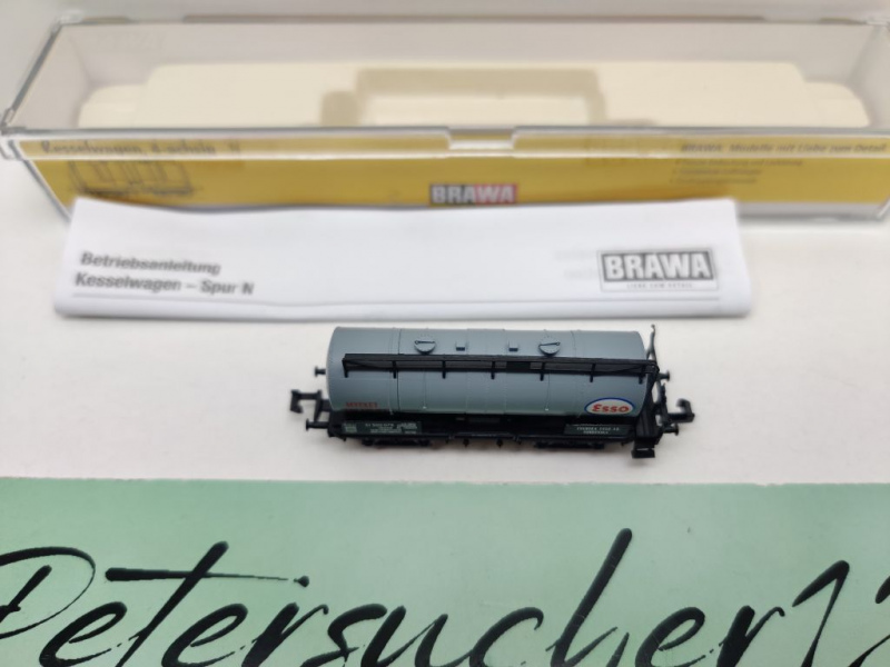 Brawa N DC 67062 Kesselwagen "ESSO" Krupp / NEM / SJ / OVP