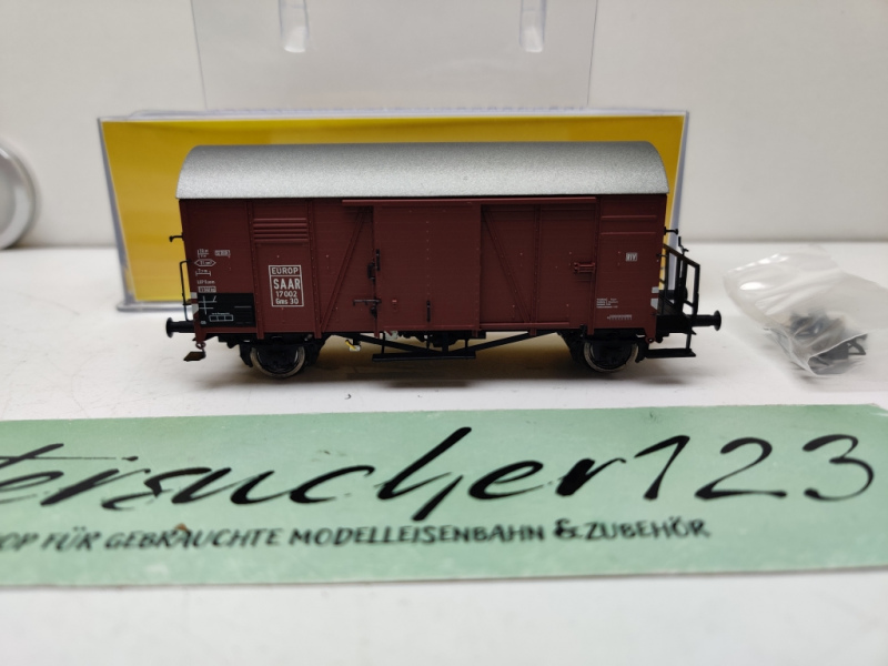 BRAWA H0 DC 47973 Gedeckter Güterwagen EUROP / SAAR / OVP