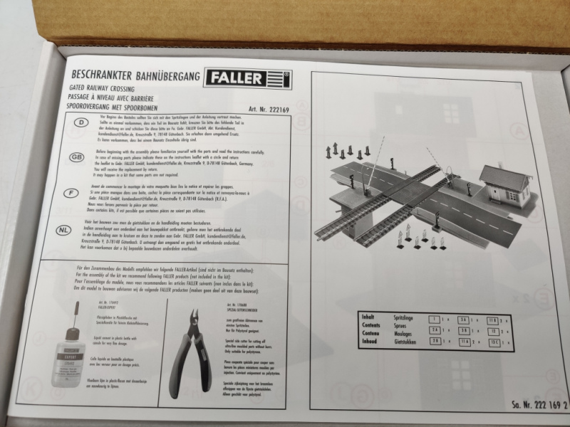 Faller N 222169 Beschrankter Bahnübergang / Bausatz vollständig / OVP