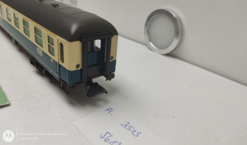 Fleischmann H0 AC 3513 Personenwagen IC / 1.+ 2.Kl. / DB / Blau - Beige