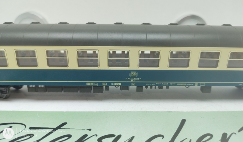Fleischmann H0 AC 5613 Personenwagen IC /  2.Kl. / DB / Blau - Beige