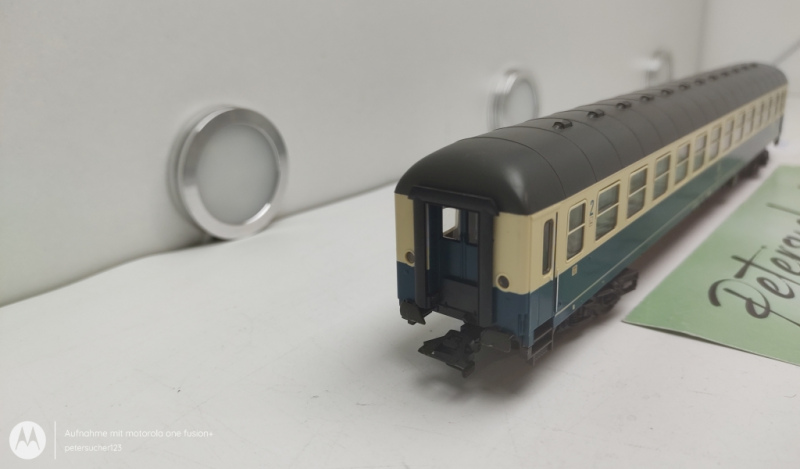 Fleischmann H0 AC 5613 Personenwagen IC /  2.Kl. / DB / Blau - Beige