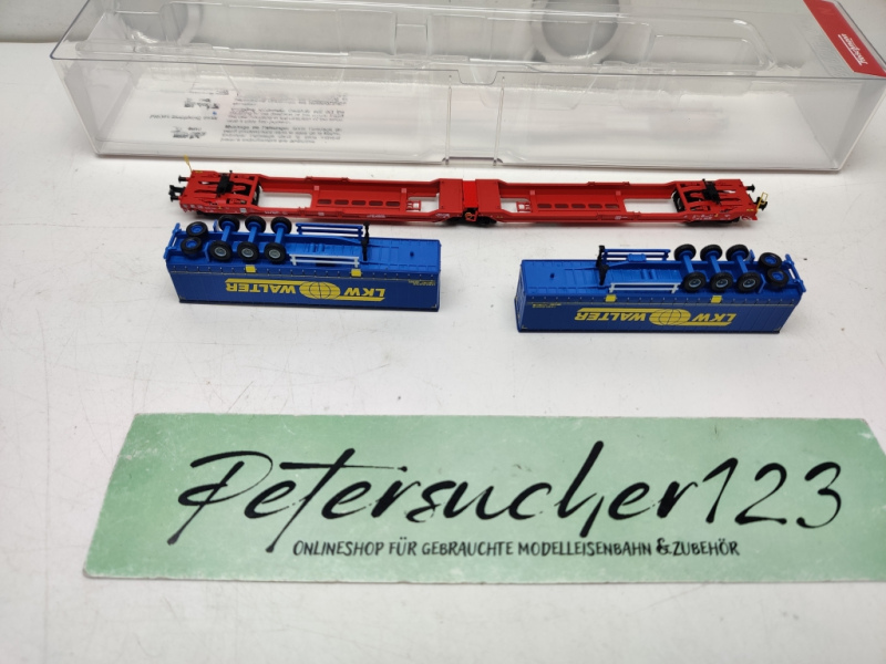 Fleischmann N DC 6660050 Doppeltaschen-Gelenkwagen / LKW Walter / DB AG / OVP