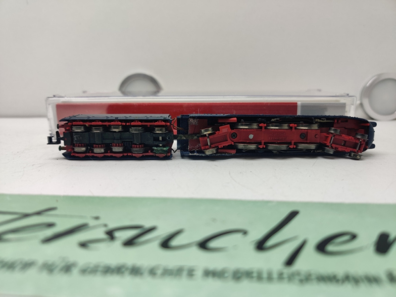 Fleischmann N DC 717404 Dampflok Schlepptender / Blau / gealtert / DSS / OVP