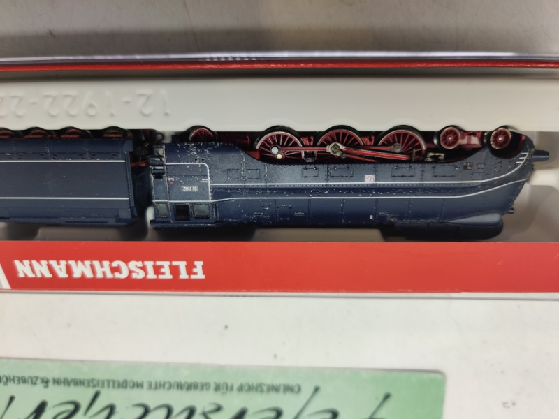 Fleischmann N DC 717404 Dampflok Schlepptender / Blau / gealtert / DSS / OVP