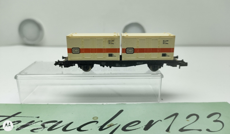 Fleischmann N DC 8234 Containerwagen "DB" 2-Achser  DB OVP