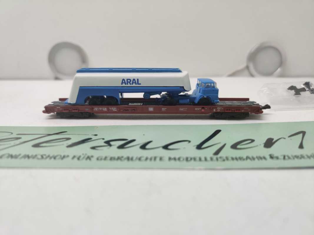 Fleischmann N DC 8279 Rollende Landstraße / LKW ARAL / DB