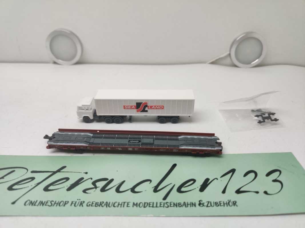 Fleischmann N DC 8279 Rollende Landstraße / LKW Seeland / DB