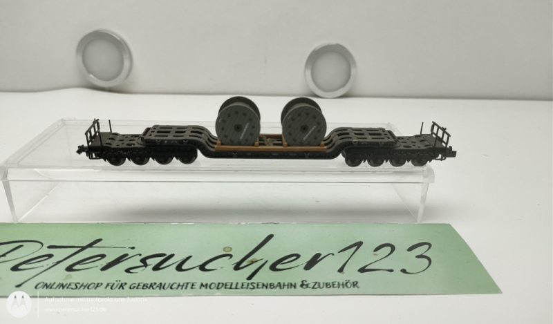 Fleischmann N DC 8299 Schwerlastanhänger Rollen  4-Achser   DB OVP