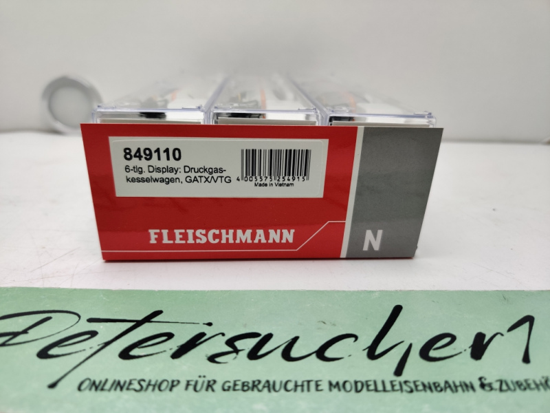 Fleischmann N DC 849110 6-Teiges Set Druckgaskesselwagen / GATX / VTG / OVP