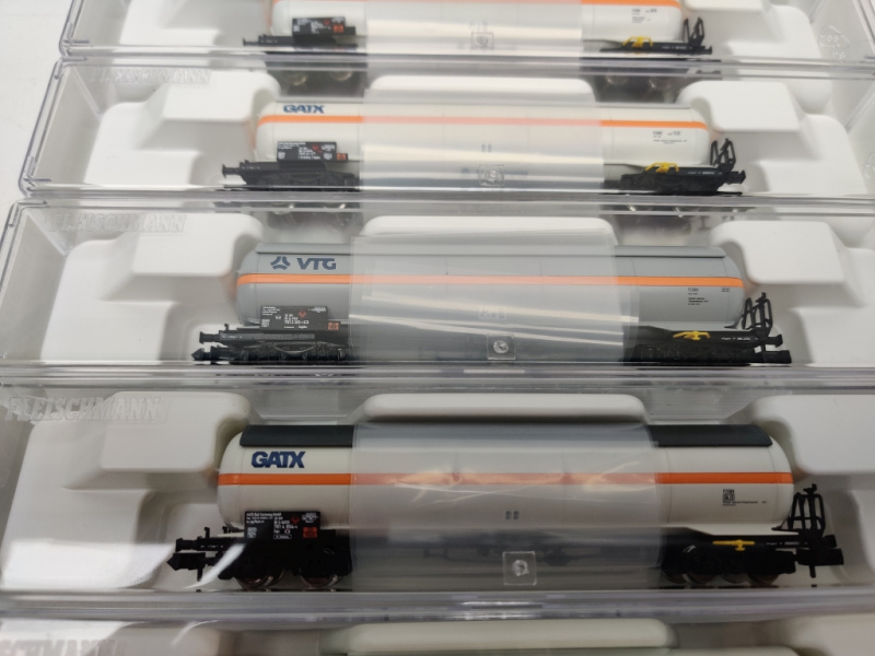 Fleischmann N DC 849110 6-Teiges Set Druckgaskesselwagen / GATX / VTG / OVP