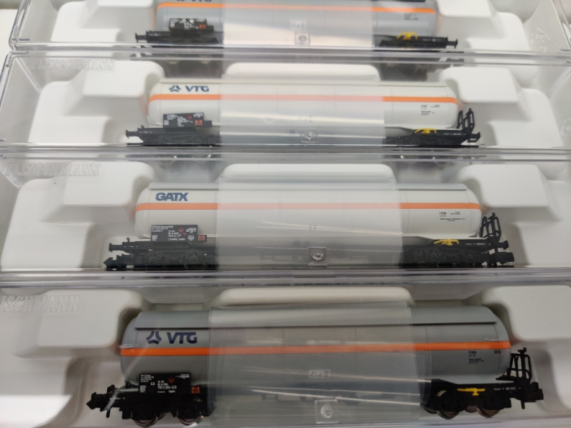 Fleischmann N DC 849110 6-Teiges Set Druckgaskesselwagen / GATX / VTG / OVP