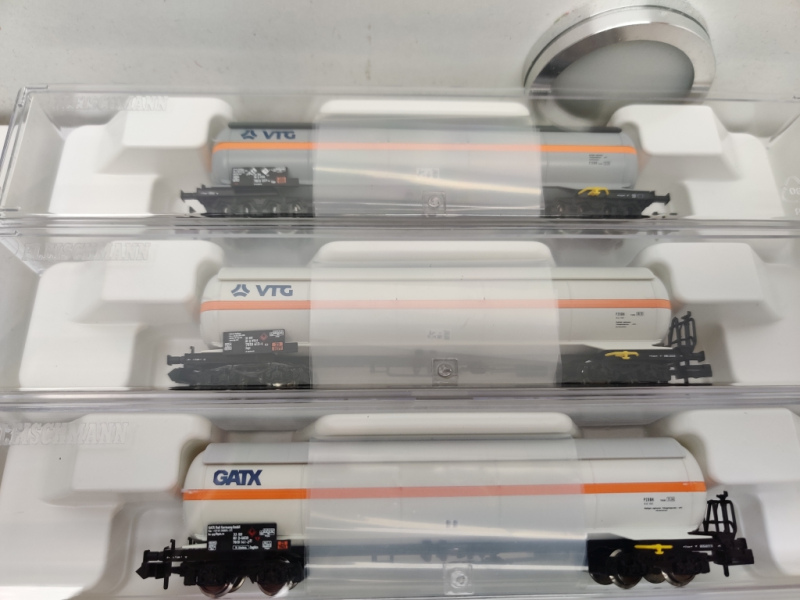 Fleischmann N DC 849110 6-Teiges Set Druckgaskesselwagen / GATX / VTG / OVP