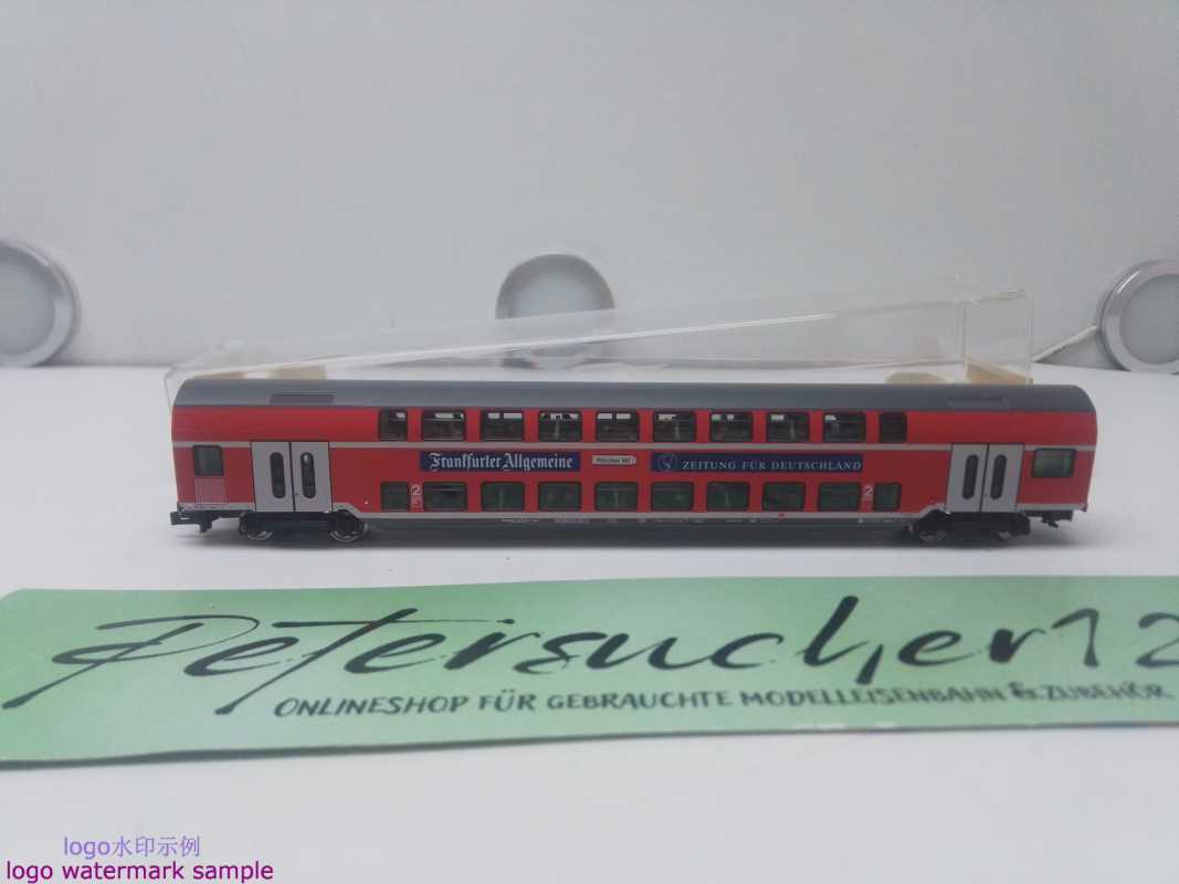 Fleischmann DC N 988625 K / 4-achsiger Doppelstockwagen 2. Kl./ (Bauart DBza 751) / DB / Personen / OVP