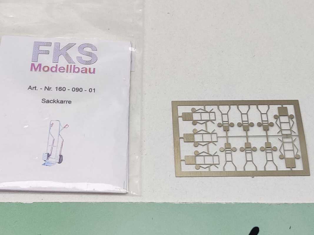 FKS N 160-090-01 Sackkarre für Modellbau Metall / unbenutzt / 1:160 / OVP