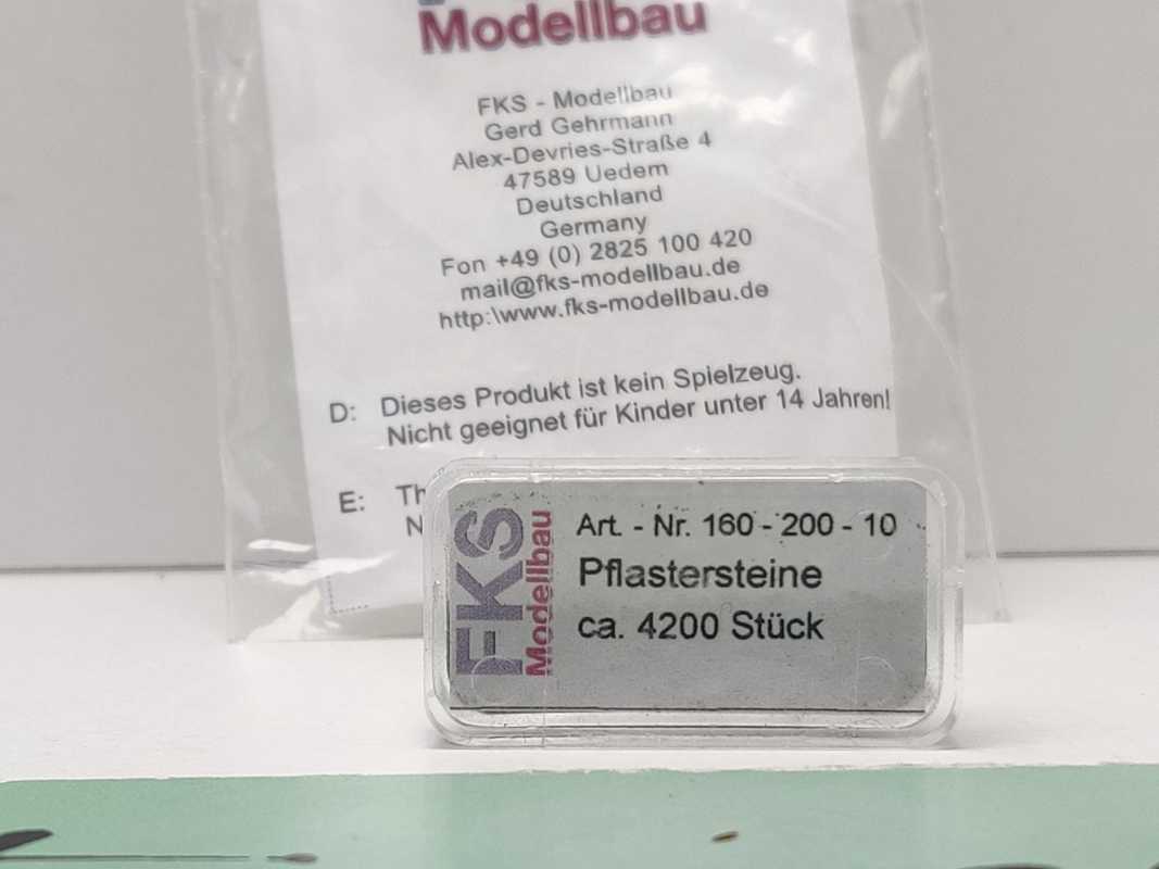 FKS N 160-200-10 Pflastersteine f. Modellbau / unbenutzt / 1:160 / OVP