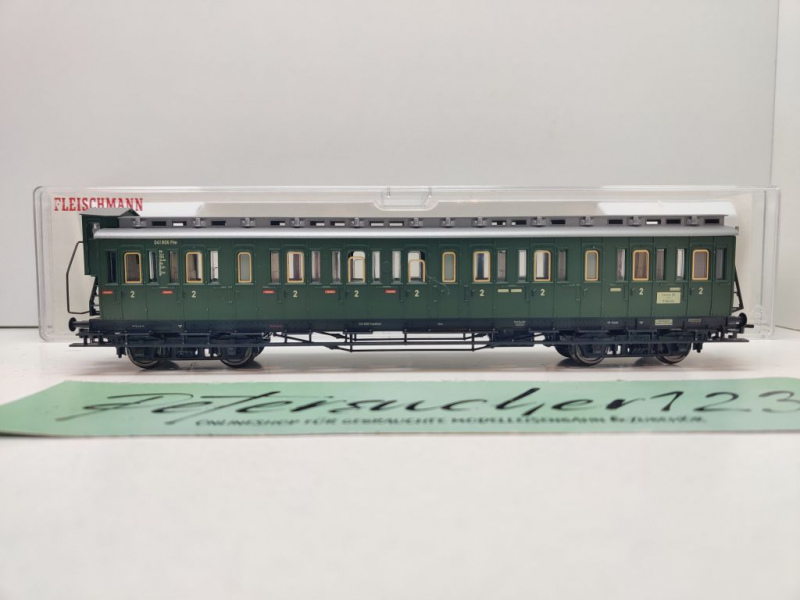 Fleischmann H0 DC 5686 Abteilwagen Bremserhaus 2. Kl B4 / NEM / DB / OVP