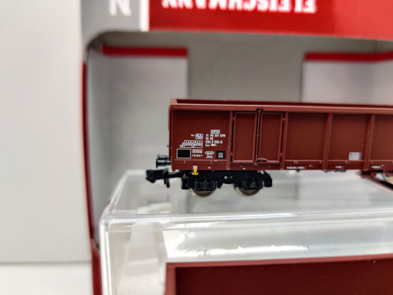 Fleischmann N DC 828347 3-teilig Set offene Güterwagen Eas / NEM / DR Ost / OVP