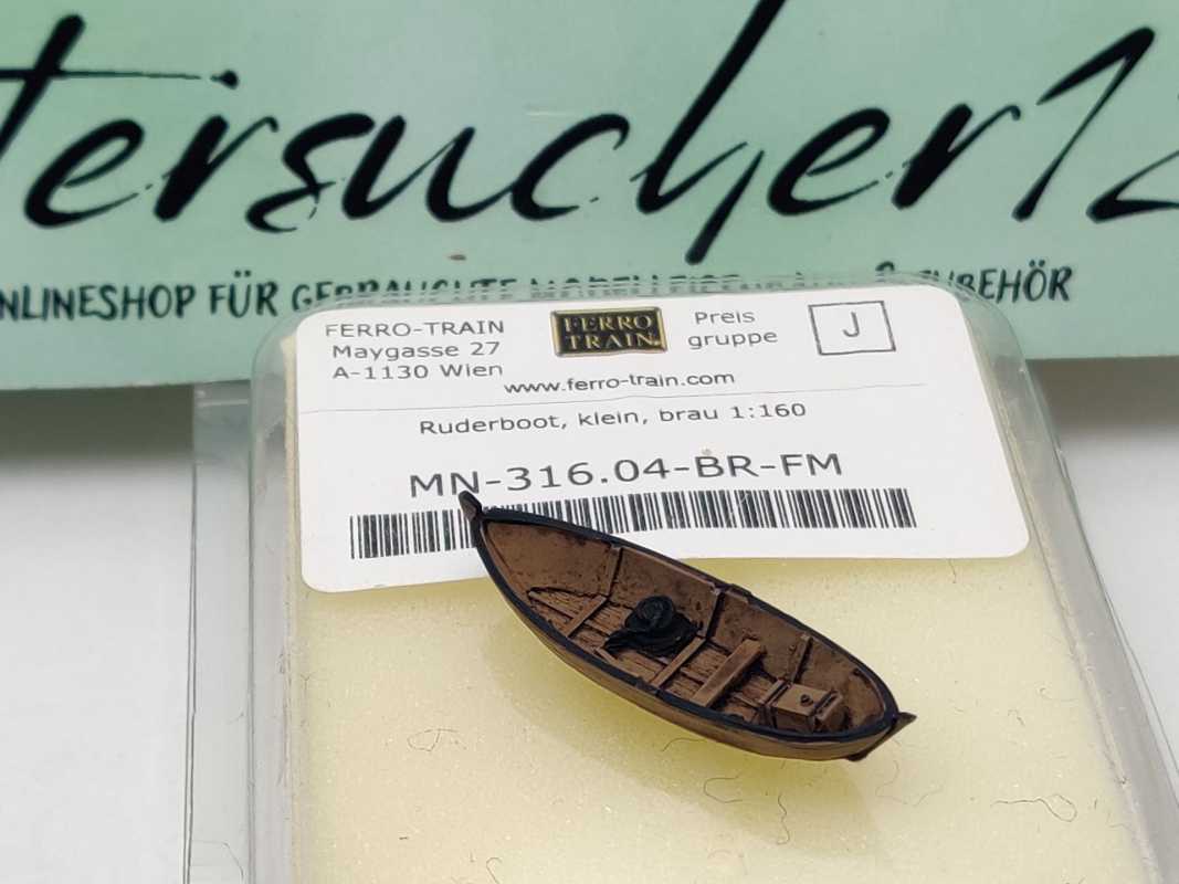 Ferro-Train N MN-316.04 Ruderboot, klein, braun, Holz / 1:160 / OVP