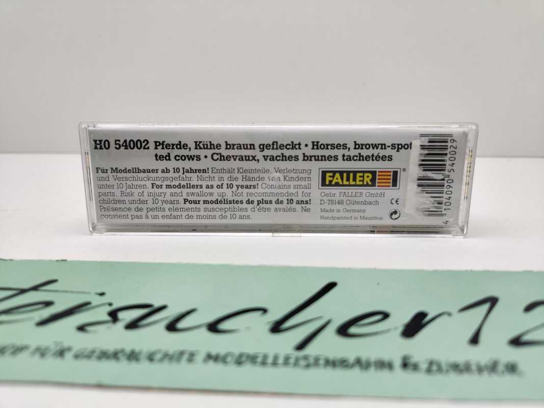 Faller H0 54002 Figuren-Set "Pferde, Kühe braun gefleckt" / 8 Figurinen / OVP