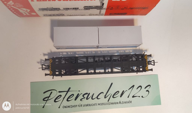 Fleischmann H0 DC 5234 Container-Tragwagen "World Transport Agency" / DB / OVP