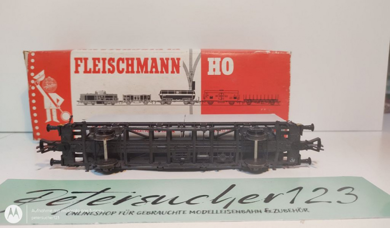 Fleischmann H0 DC 5234 Container-Tragwagen "World Transport Agency" / DB / OVP