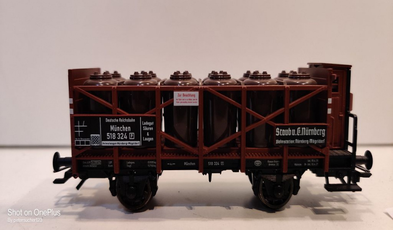 Fleischmann H0 AC 5221 Säuretopfwagen "Staub & Co. Nürnberg" / NEM / DRG