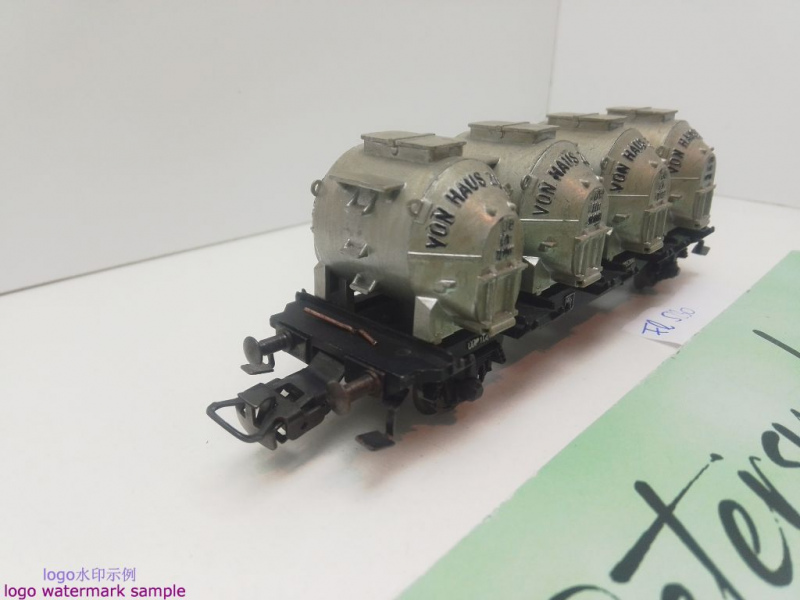 Fleischmann H0 DC 5230 Behältertragwagen "von Haus zu Haus" / BTms55 / DB