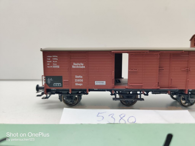 Fleischmann H0 AC 5380 ged. Güterwagen m Brmshs / Ghwps / NEM / DRG