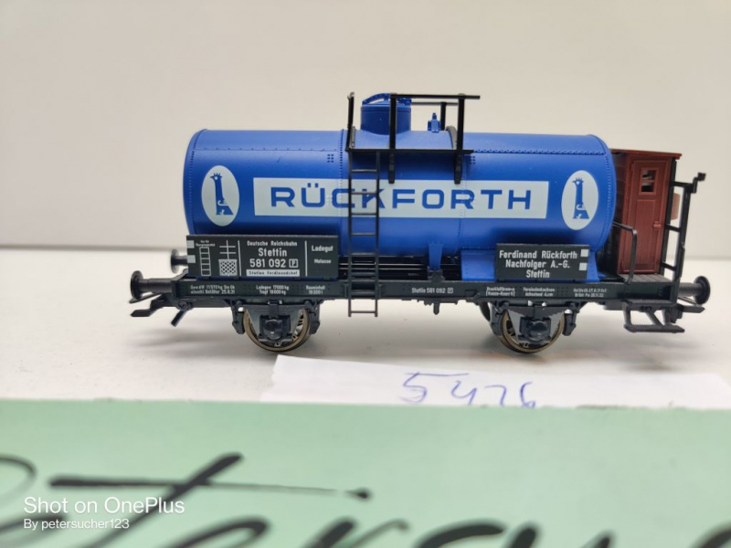Fleischmann H0 AC 5436 Chemie-Kesselwagen m Brmshs "Rückforth" / NEM / DRG