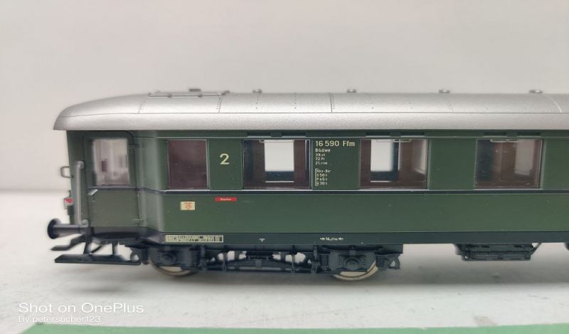 Fleischmann H0 AC-Achsen 5638 Schnellzugwagen 2.Kl / B4üwe / KK / DB