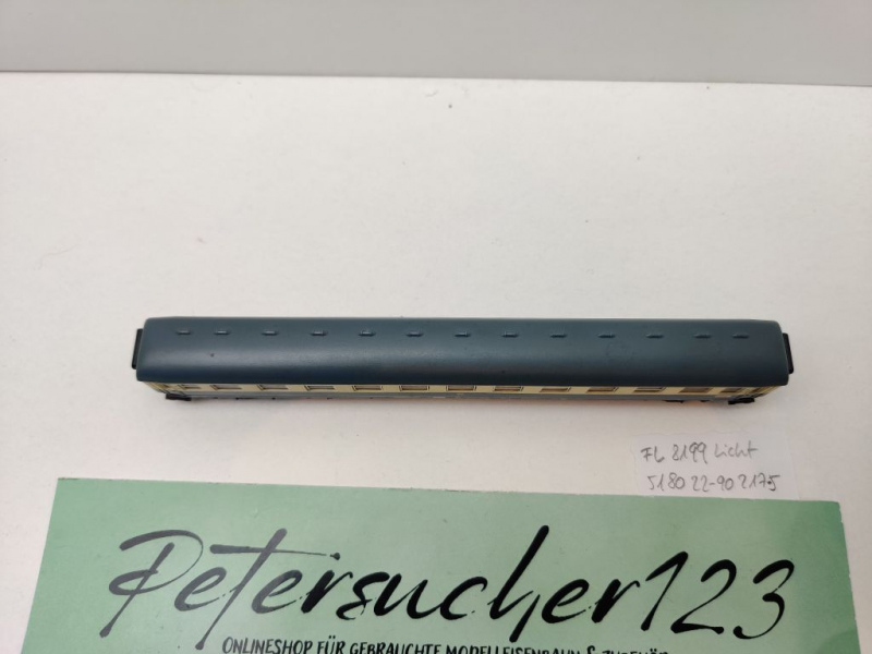 Fleischmann N DC 8199 Schnellzug Abteilwagen 2.Kl / Büm235 / Licht / DB